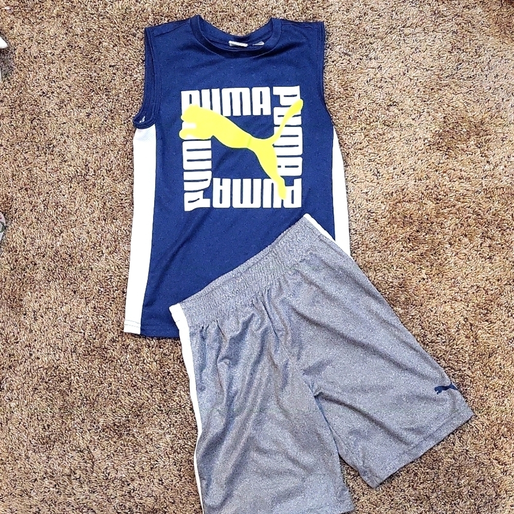 Puma tank shorts set Size 6 like new EUC